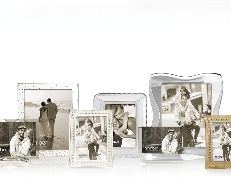 Nambe NambÃ© Beaded 8" x 10" Photo Frame - Plated Glass Display with Vintage-Inspired Beaded Edges & Bowed Sides, Decorative Tabletop Accent for Home, Office & Mantel DÃ©cor, Gift-Ready Design (Silver) - Image 4